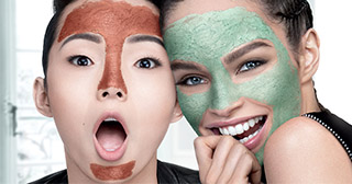 Illustration of "multi-masking", Pure Clay mask by L’Oréal Paris