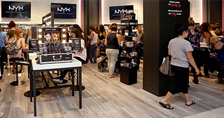 Point de vente NYX Professional Makeup à Los Angeles en Californie, aux États-Unis