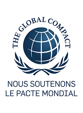 Logo Nous soutenons le Pacte Mondial "The Global Compact"